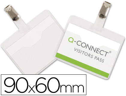 Identificador Q-Connect 90x60 mm..PVC con pinza